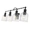 Z-Lite Bryant 4 Light Vanity, Matte Black And Clear Seedy 734-4V-MB - alternate 3